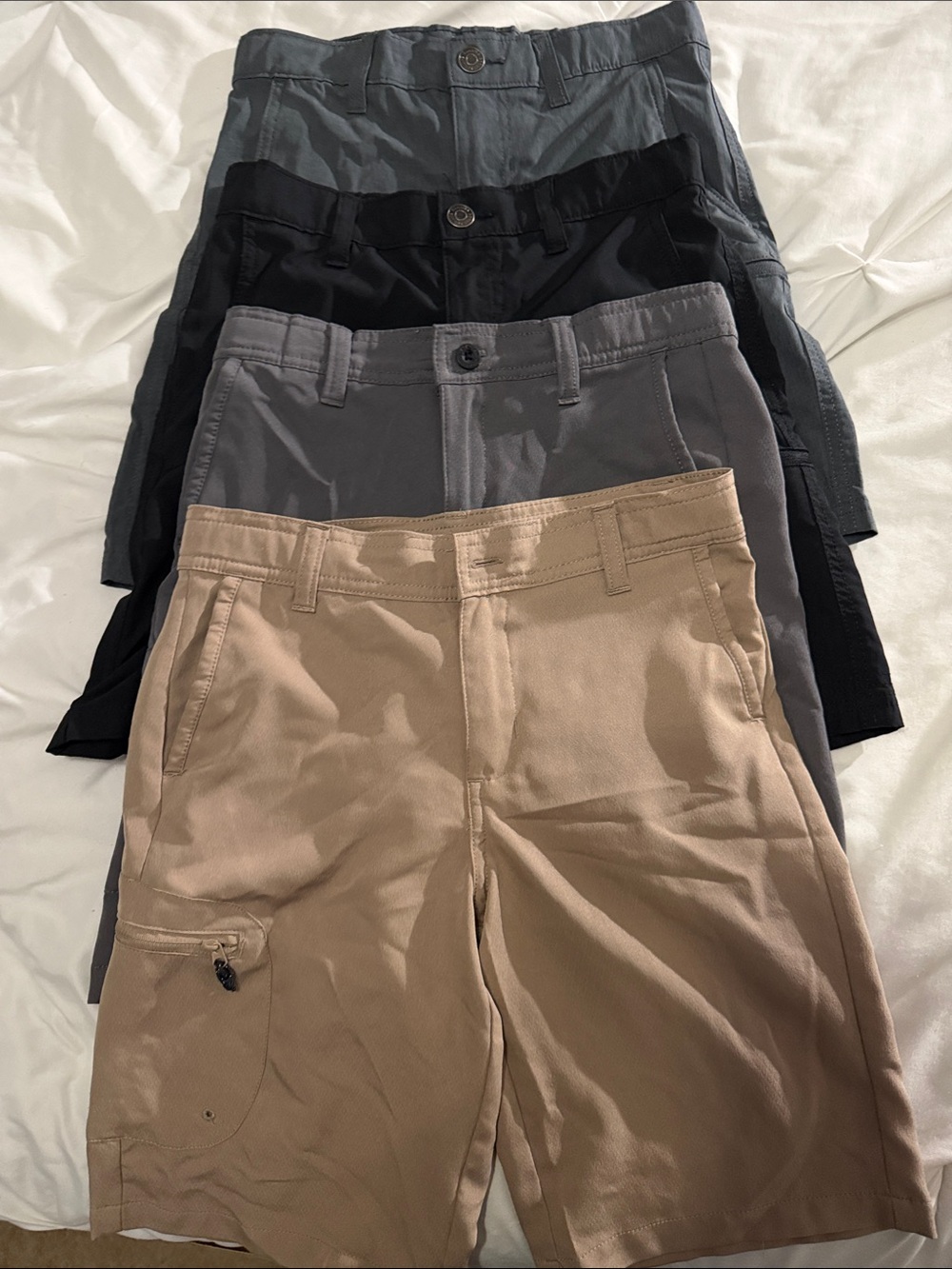 Magellan Outdoors Kids Cargo Shorts - Tan, Gray, Black, Blue-Gray